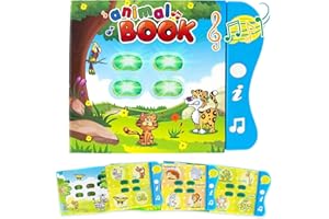 BOXIKI KIDS Animal Sounds Book: One Year Old Toys, Books for Toddlers, Books for 2 Year Olds | See and Say Learning | Kids Books 1-3 | Essential Learning Toys for 1+ Year Old