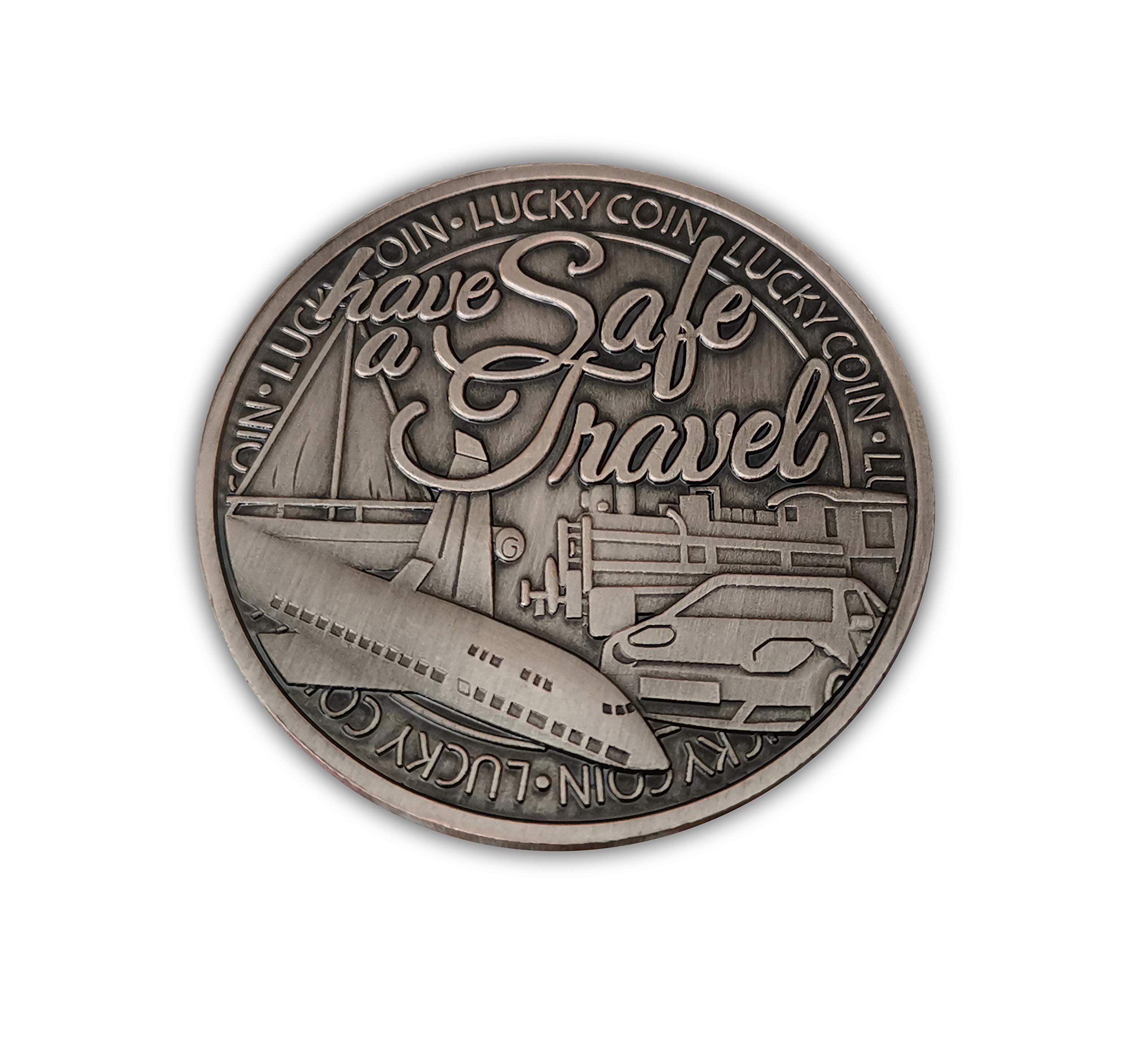 Eillwin Luck for Travelling Collectible Coin Amulet for Safe Travel & Protection