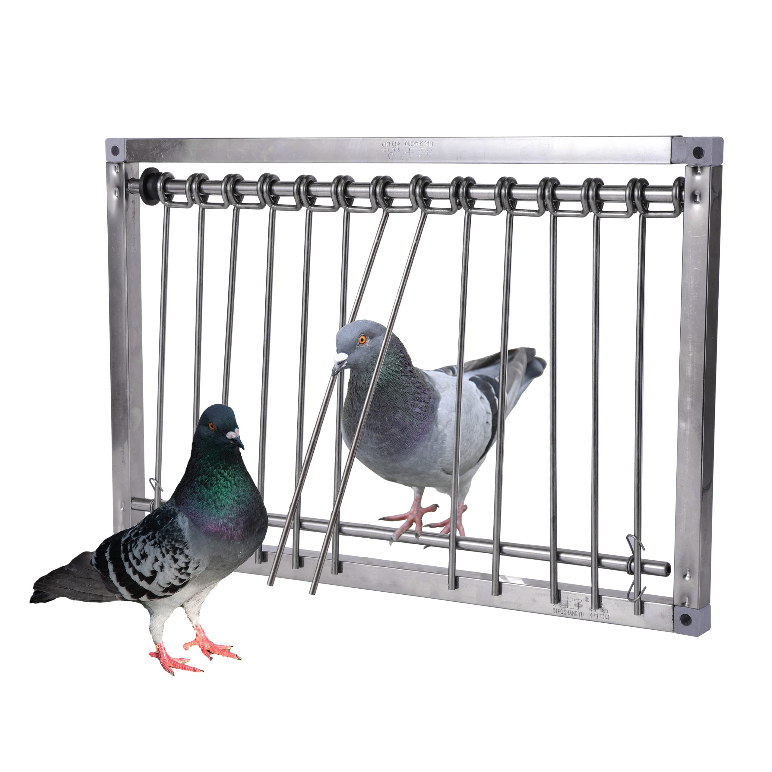 Photo 1 of 1PC Bird Cages Pigeon Trap Door Stainless Steel Wire Bars Frame Entrance U-Trap for Pigeon Birds House Door (39 * 26 cm)