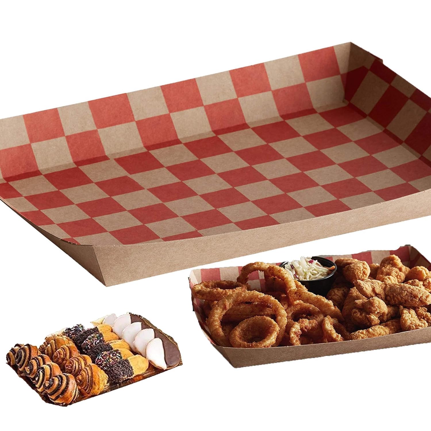 The Bakers Pantry Recyclable Brown Kraft Paper Food Trays