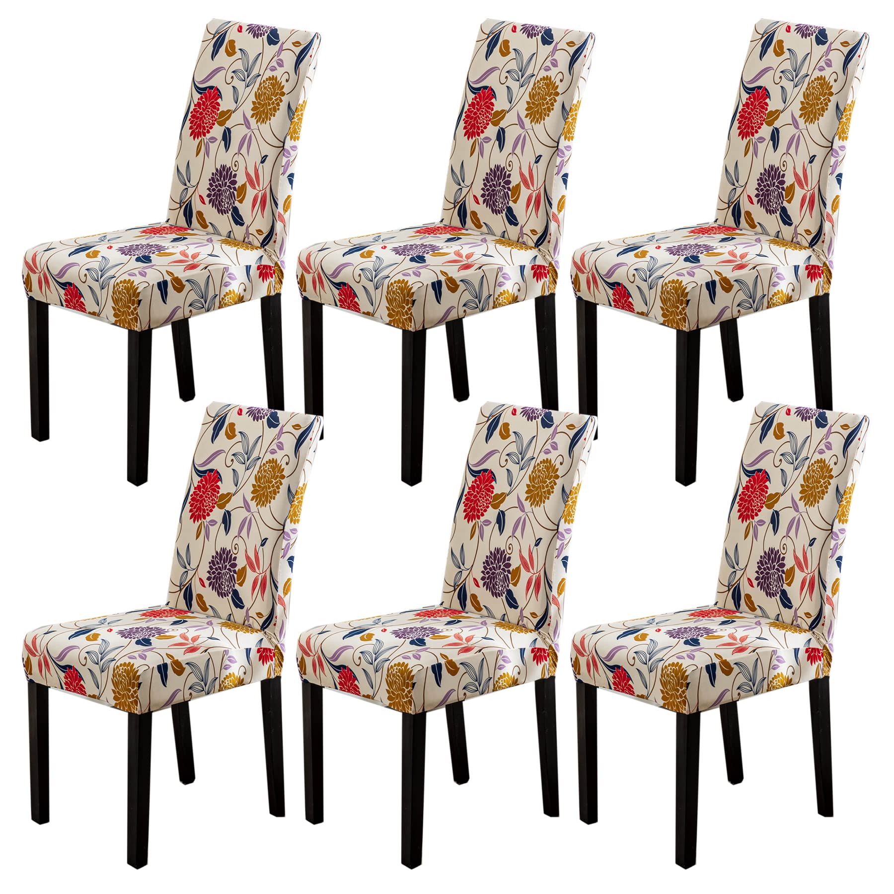 HZDHCLH Chair Covers Set of 4/6 Stretch Modern Chair Slipcovers for Dining Room Kitchen Wedding Party Washable Chair Protector