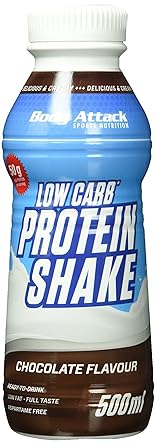 Body Attack Low Carb Protein Shake, Schokolade, 6er Pack (6x 500 ml)