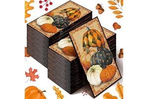 Karenhi 200 Pieces Pumpkin Disposable Hand Towels for Bathroom 2 Ply Paper Guest Towels Autumn Geometric Disposable Napkin Paper Hand Towels for Bathroom Decorative Napkins for Party Holiday Bathroom