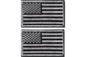 AXEN 2 Pieces Tactical USA Flag Patch -Black & Gray- American Flag US United States of America Military Uniform Emblem Patches