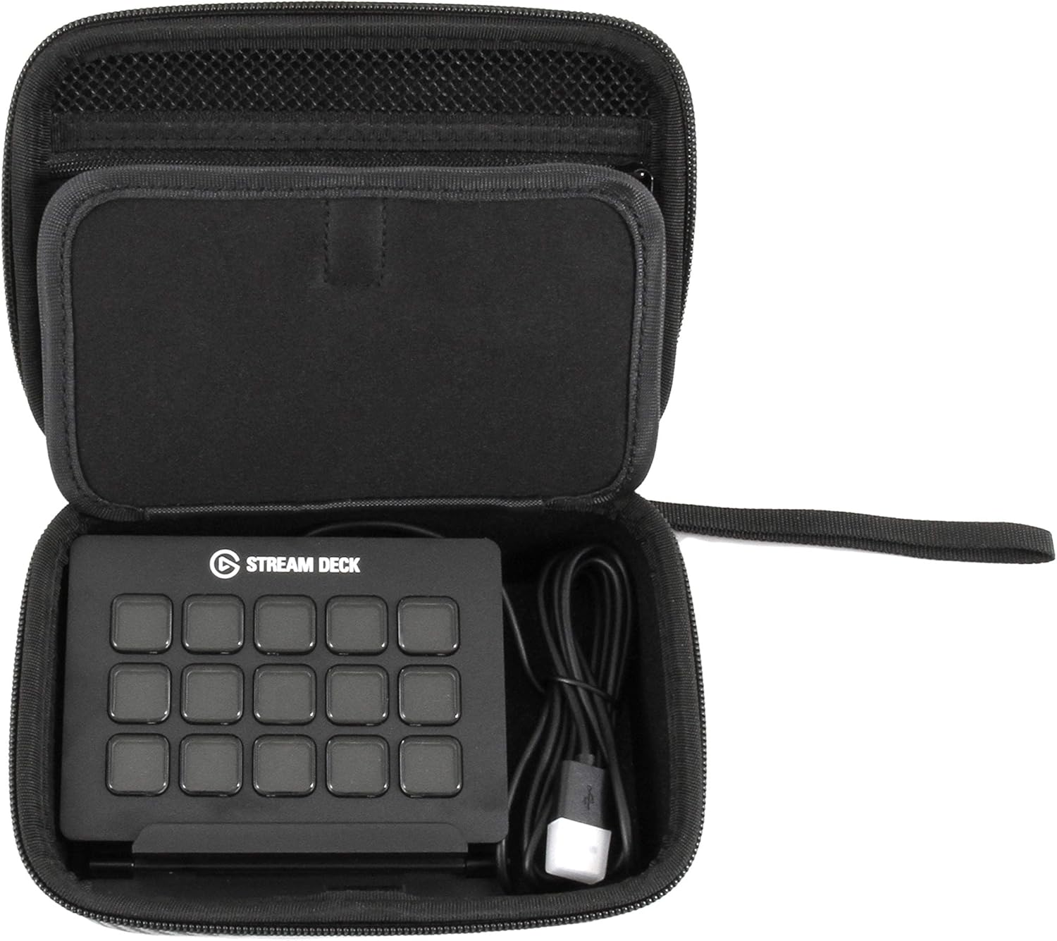 Casematix Travel Case Compatible with Elgato Stream Deck and Adjustable Stand, Game Capture Hd60, Chat Link and Video Game Accessories