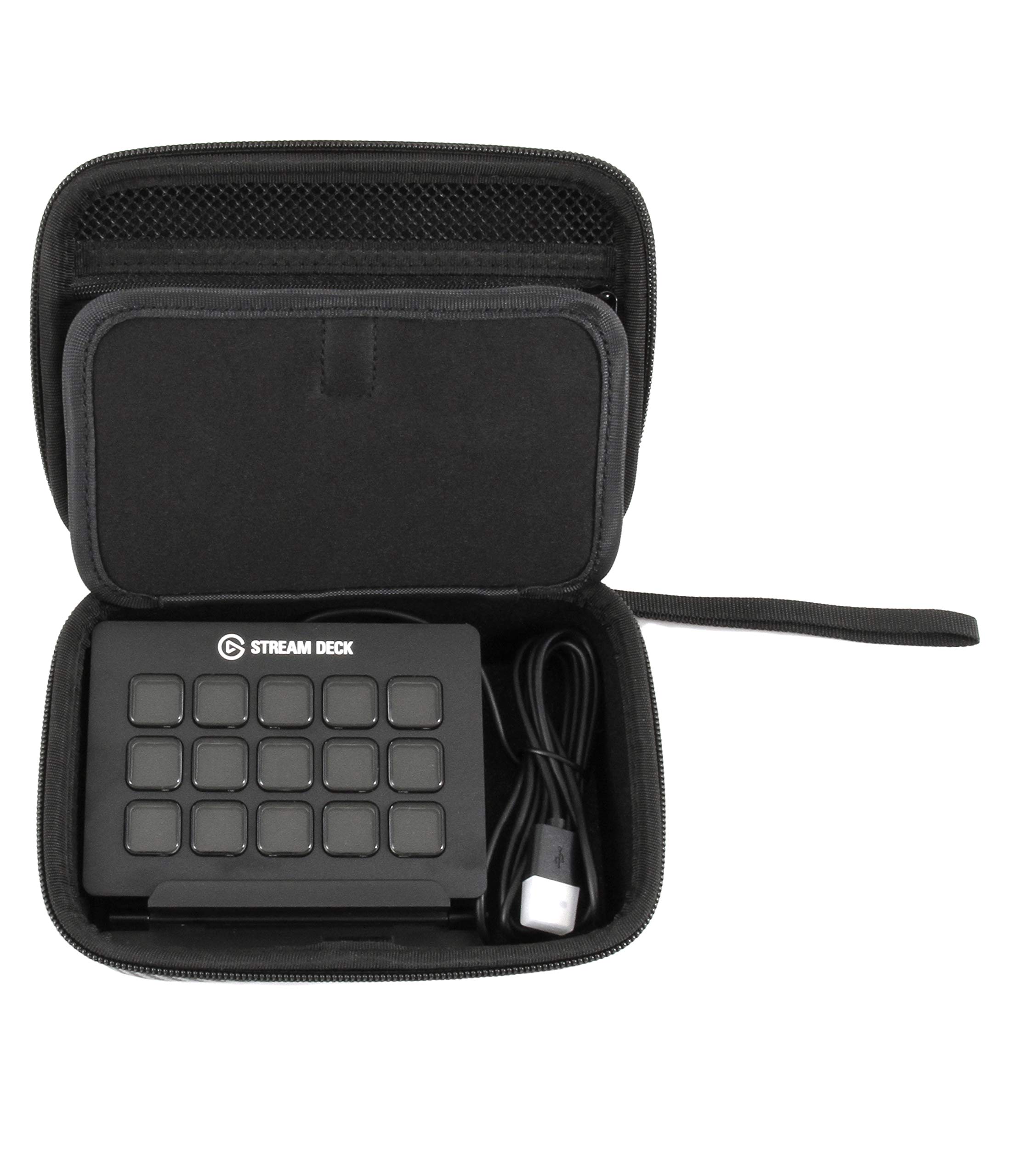 CASEMATIX Travel Case Compatible with Elgato Stream Deck and Adjustable Stand with Accessories, Travel Case Only