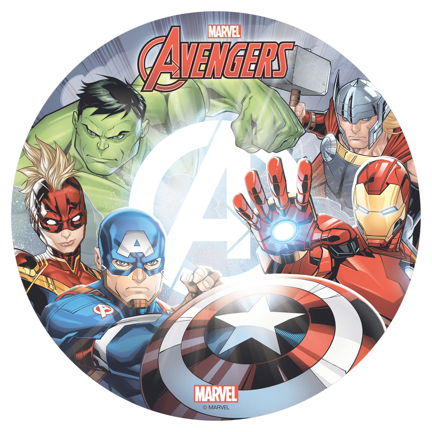 Dekora - 114401 Marvel Avengers Edible Wafer Cake Topper | Made of Rice Paper | 20 cm