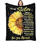 Weropther Valentines Day Sister Gifts, Throw Blanket 60" x 50", Sister Gifts from Sisters/Brother, Birthday Present for Sisters
