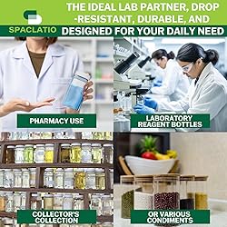 4 Pcs Plastic Sample Bottles, 16 Oz Laboratory