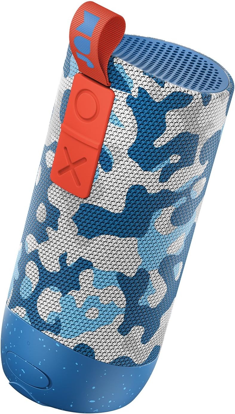 Jam Zero Chill Pairable Bluetooth Speaker, 30 Metre Range, Waterproof, 22 Hour Playtime, Dust Proof, Drop Proof IP67 Rating, Built In Speakerphone, Aux In Port, USB Charging - Camo
