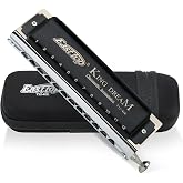 East top King Dream Chromatic Harmonica Key of C,12 Holes 48 Tones Professional Mouth Organ Harmonica for Adults, Professionals and Students (48K)