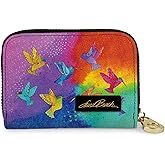 Monarque RFID Secure Armored Zipper Wallet by Laurel Burch (Hummingbirds)
