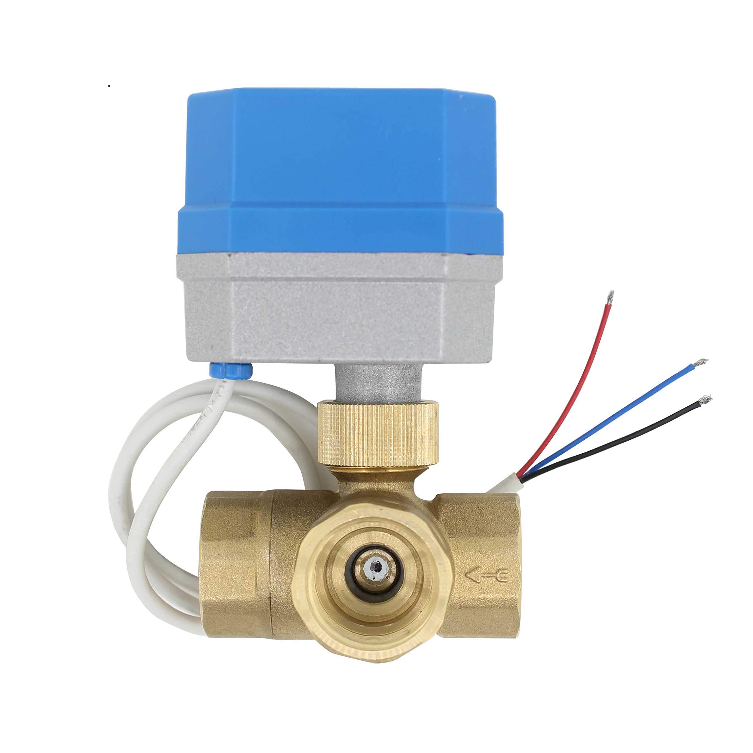 OemClima 2 Modes - 3 Port Motorised Valve 12V - Three Port Ball Valve 1/2, 3/4, 1, 1-1/4, 1-1/2 inch (3/4 inch - DN20)
