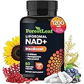 ForestLeaf NAD Resveratrol Capsules, Liposomal NAD Supplement for Women and Men with D-Ribose and Pomegranate, NAD+ for Energy, Focus and Anti-Aging Support, NMN Supplement Alternative (60 Caps)