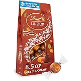 Lindt LINDOR Fall Pumpkin Spice Milk Chocolate Candy Truffles, 8.5 oz. Bag