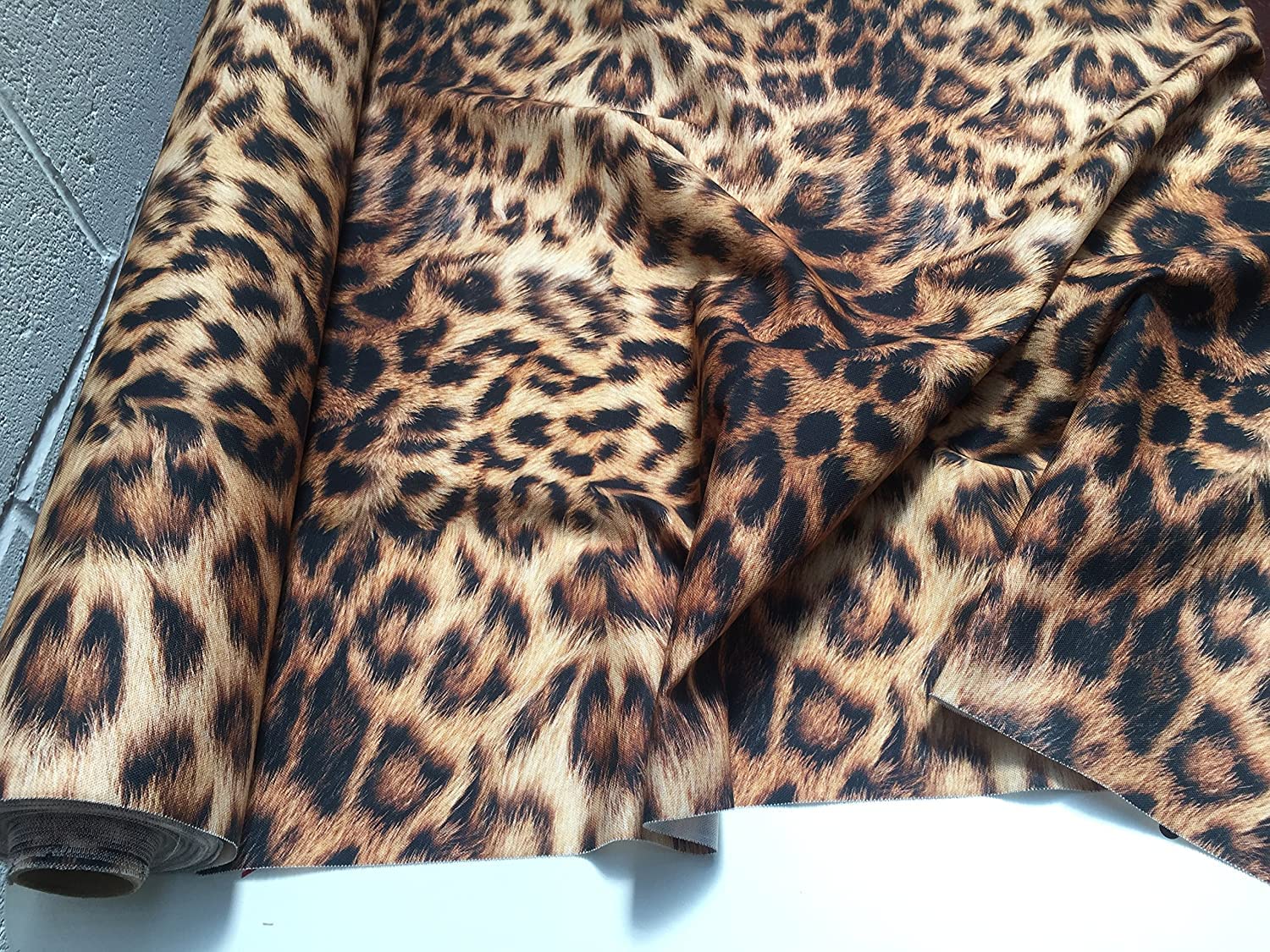 DIGI Leopard Animal Print Fabric Panther Fur Cotton Material - Animal Digital Print Canvas for Upholstery, Curtains, Home Decor - 140cm Wide (1)