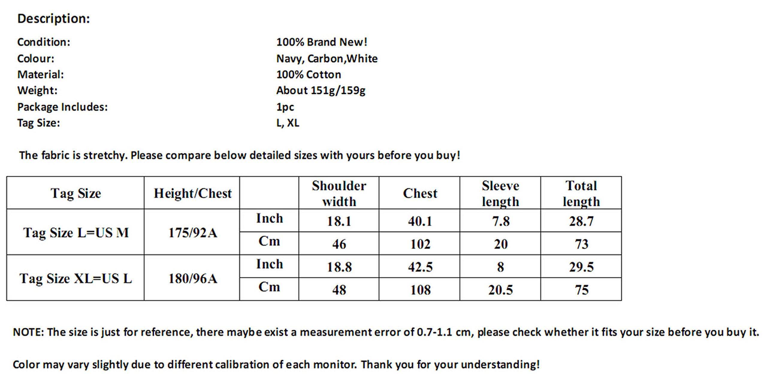 Faleto Basic Herren T-Shirt mit V-Ausschnitt Kurzarm T-Shirt Tops V-Neck, weiß/nachtblau/grau, Gr. L/XL (X-Large, Weiß)