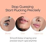 Sensica Eyebrow Tweezers with Light LED Slant Tips Long Arms 3 Batteries view 7