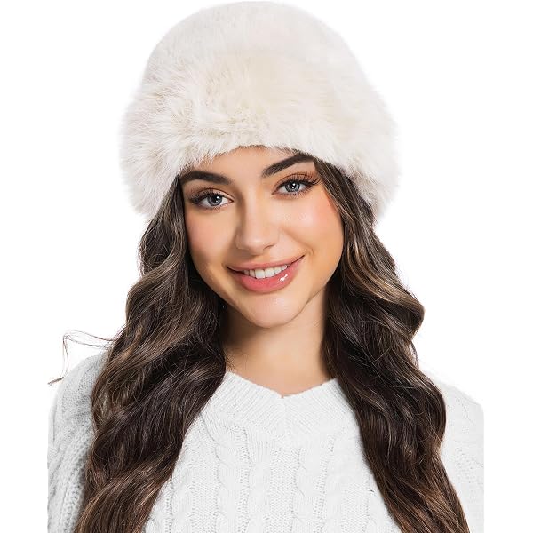 Women\'s Black Faux Fur Fluffy Bucket Hat Winter Warm Fuzzy Mongolian Hat BWASD Womens Winter Faux Fur Bucket Hats Fuzzy Warm Trimmed  main image 4
