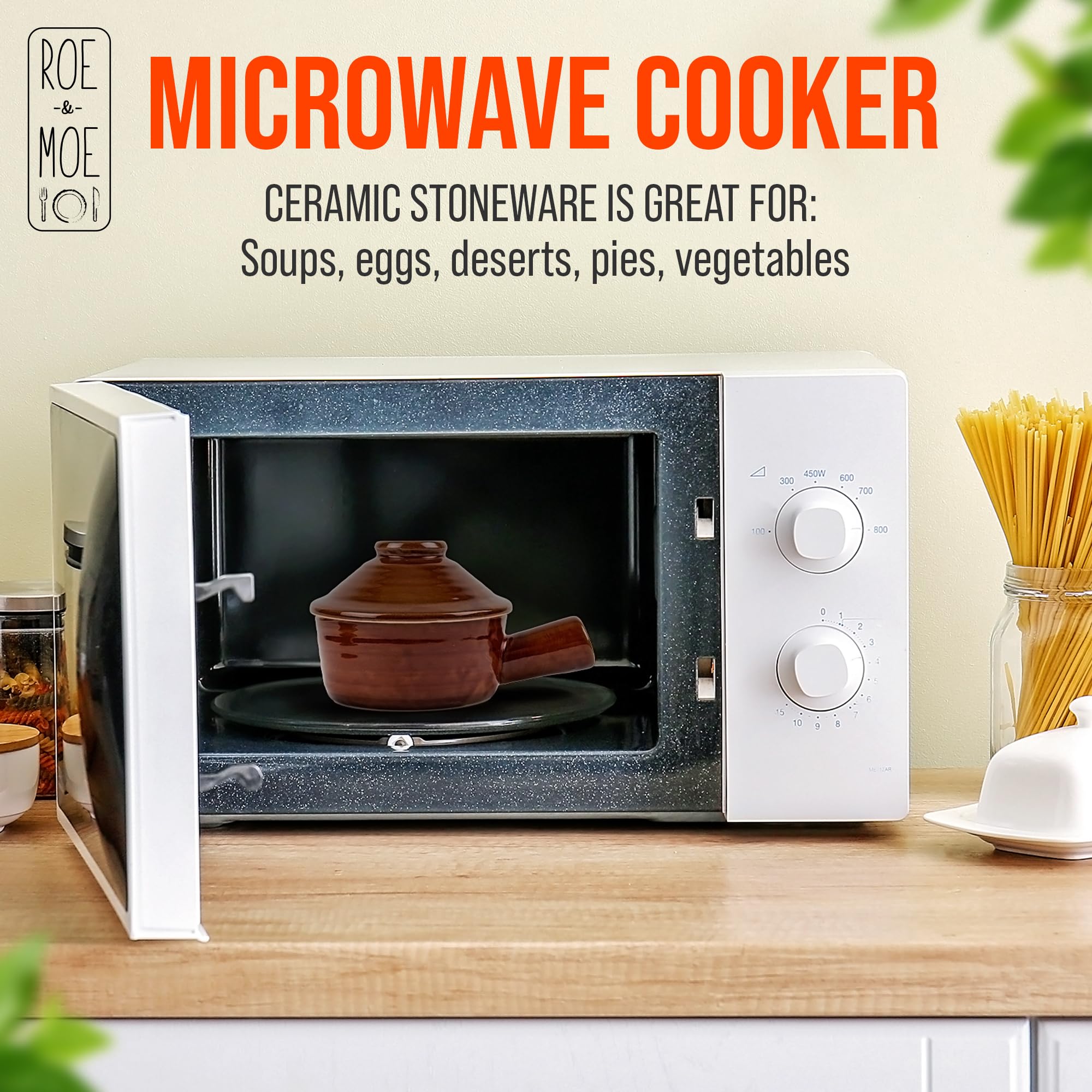 Egg Cooker - Non-Stick, Ceramic Microwave Egg Poacher with Dome Chimney Lid and Hollow Handle - Reimagine Breakfast with Picture-Perfect Eggs and Delicious Soups with Our Microwave Steamer