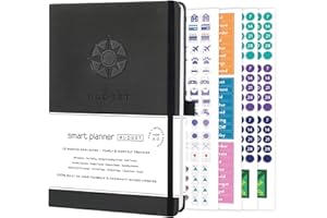 Smart Planner Budget Book – A5 Size Financial Planner – Undated 2024-2025 Budget Planner and Monthly Bill Organizer Notebook with Calendars, Debt, Expense, Saving Tracker Sheets – Pocket for Receipts