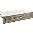 ClosetMaid SuiteSymphony Wood Closet Drawer, Add On Accessory, Shaker Style, For Storage, Closet, Clothes, 25” x 5” Size for 25 in. Units, Natural Gray/Satin Nickel