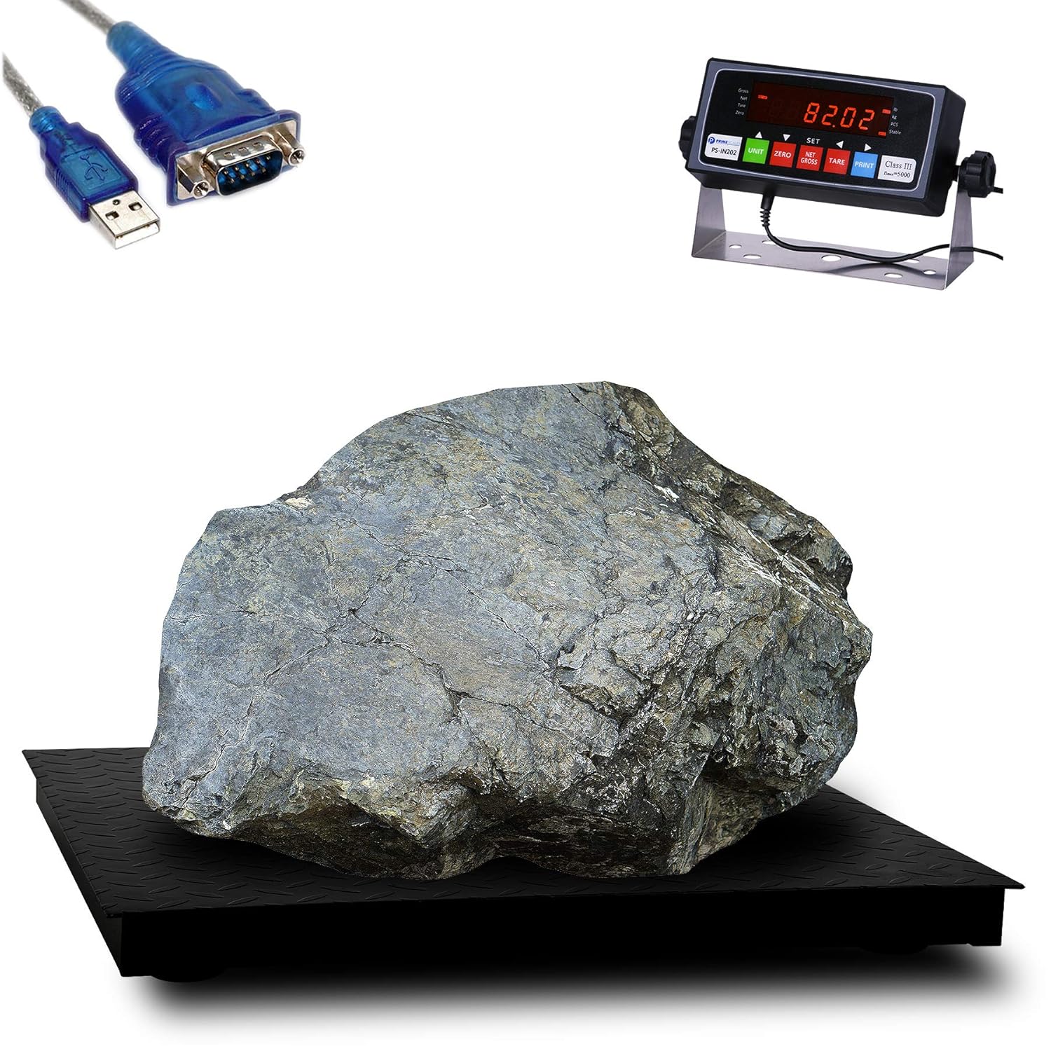 Prime Scales PS1KF2424HD 1000×0.02lb High Definition Floor Scale with