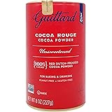 E Guittard Cocoa Powder, Unsweetened Rouge Red Dutch Process Cocoa, 8oz Can
