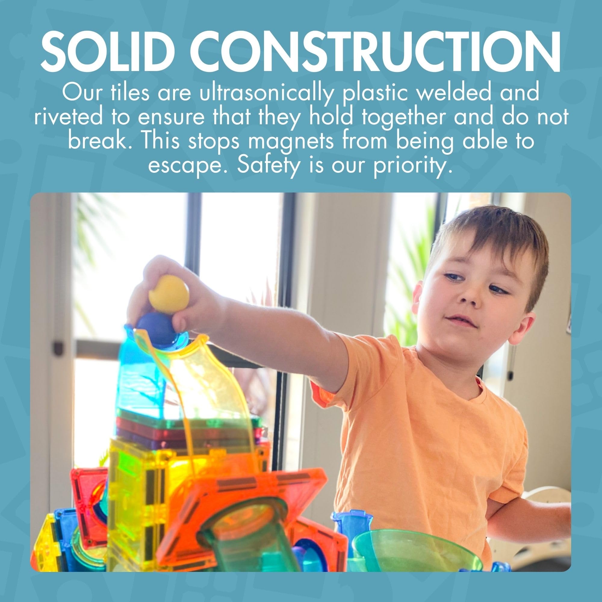 Learn & Grow Magnetic Marble Run Expansion Pack - 88PCs Ultimate Marble Race Track, Magnet Tiles Accessories, Magnetic Ball Track, STEM Building Toys - Construction Toys for Toddlers & Kids Age 3+