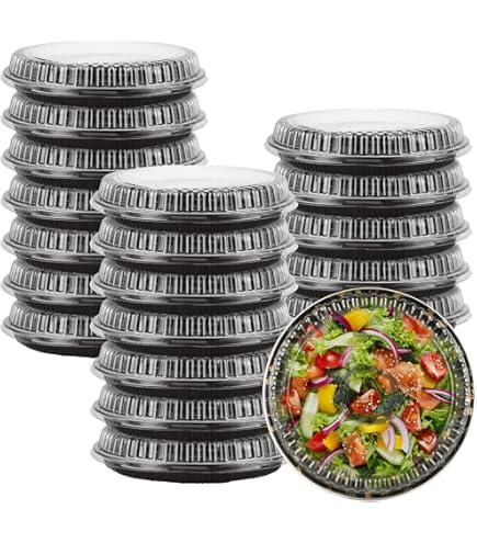 TRAYA Pack Of 25 Sandwich Platter Trays With Lids - Plastic Catering