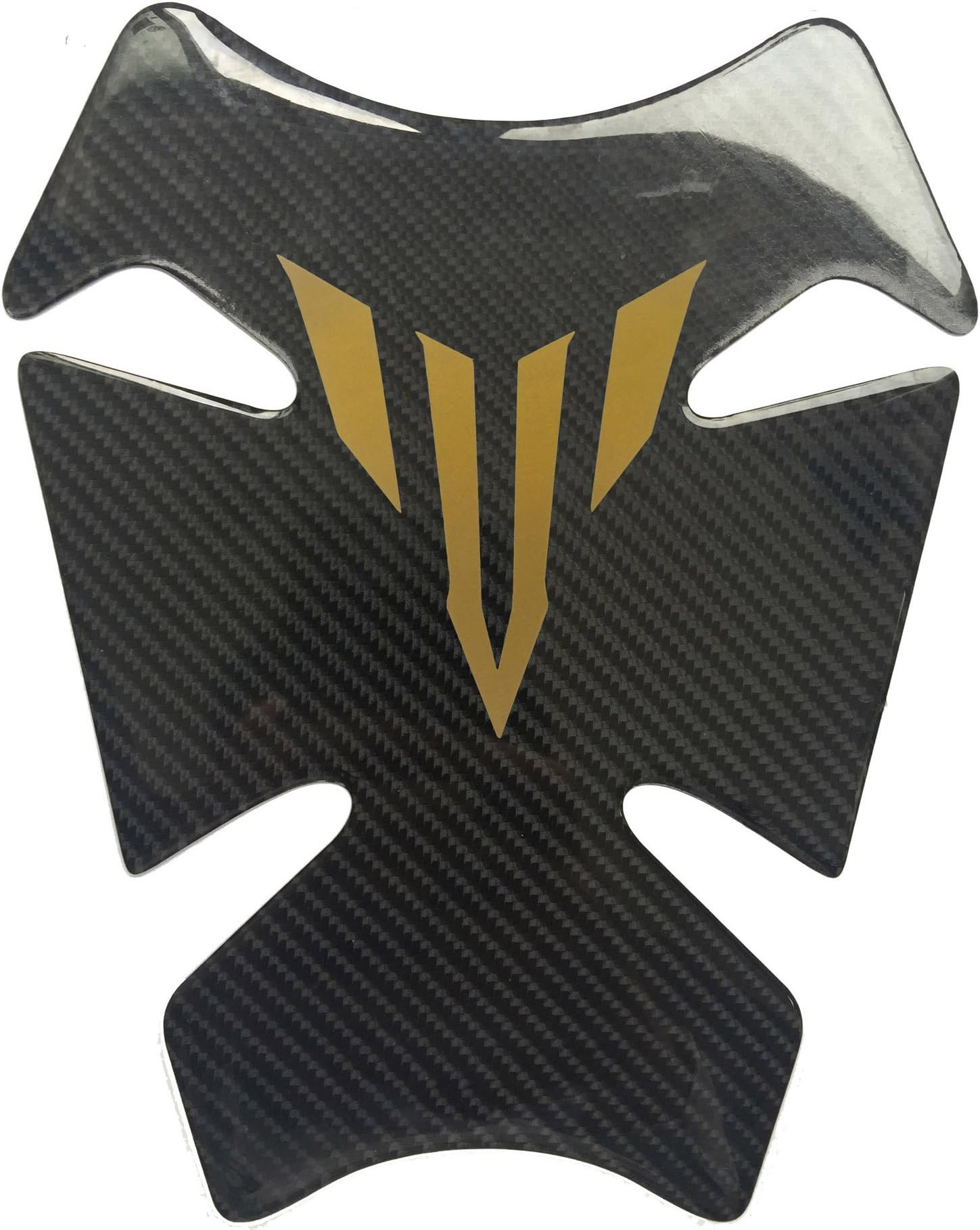8.7" Gold Real Carbon Fiber Fuel Gas Tank Protector Pad For Yamaha MT03 07 09 FZ