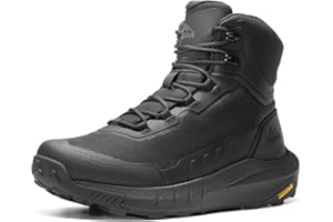 NORTIV 8 Men's Tactical Hiking Boots Lightweight Cushioned Combat Military Motorcycle Boot for Work All Day Side Zipper Arch 
