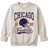 Daytee Retro Distressed Chicago Game Day Sweatshirt, Classic Distressed Sports Aesthetic Cozy Fan Apparel