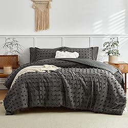 7 Pieces Tufted Dots Bed in a Bag Queen Comforter