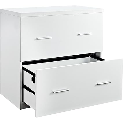 Amazon Com Contemporary Wood White Lateral File Crisp Clean