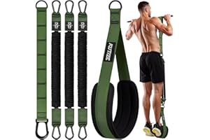 KUTIZE Pull Up Assistance Bands, Pull Up Bar Resistance Bands, Pull Up Bands for Enhanced Strength Training, Muscle Training, 3 Heavy-Duty Adjustable Pull Up Assist Strap & Comfortable Foot Strap