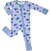 LollyBanks Baby Pajamas, 2-Way Zipper Romper, 95% Viscose Made from Bamboo and 5% Spandex, Baby Sleepers
