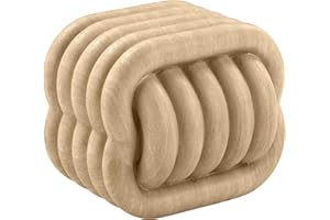 Tov Furniture Love Knot Faux Travertine Indoor/Outdoor Accent Stool