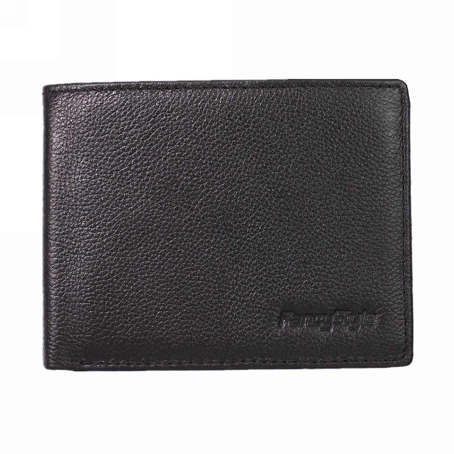 RFID Wallet for Men with Flip-up ID Window Slim Leather 10 Card Slots Black