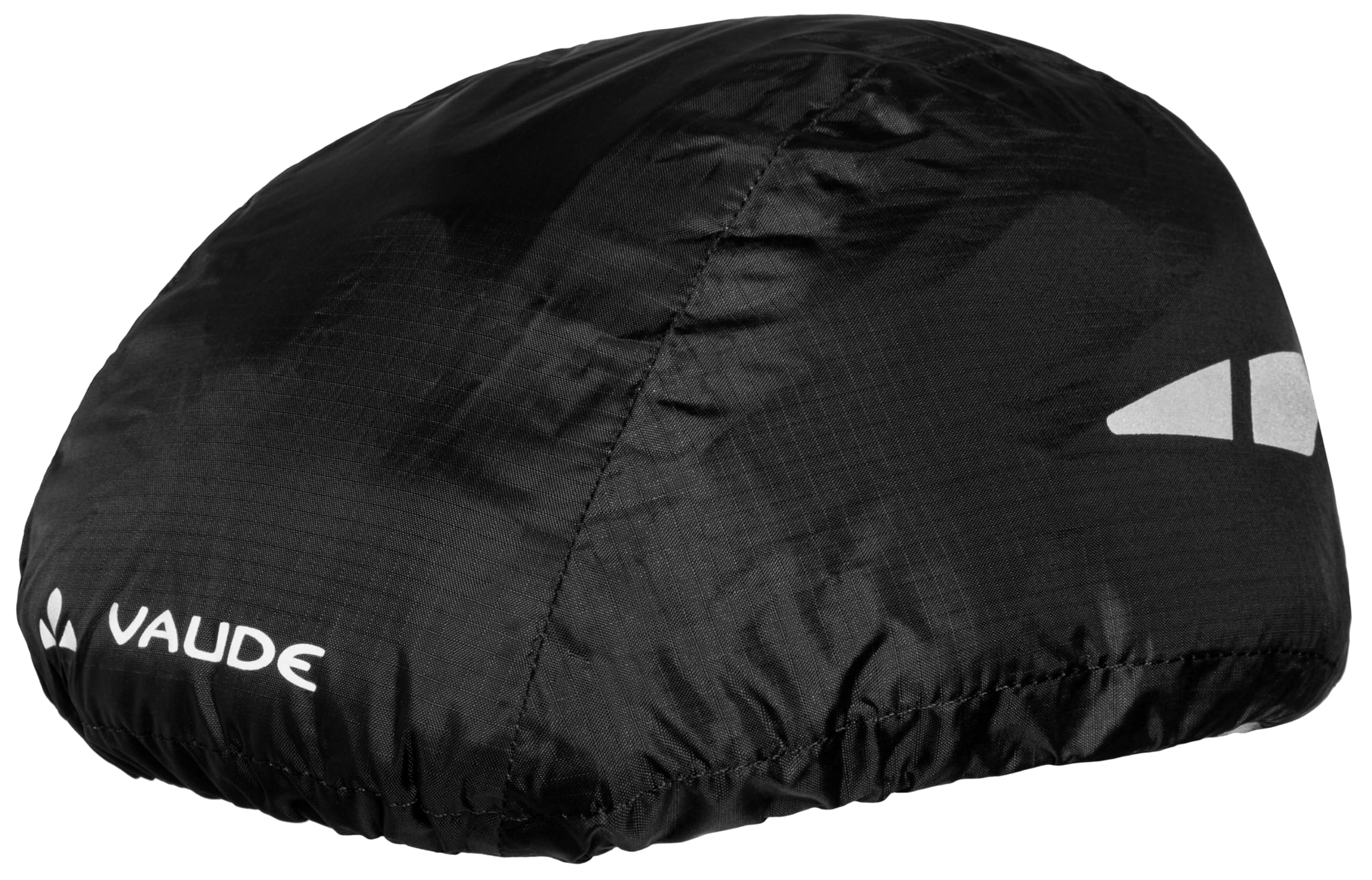 VAUDE Bicycle Helmet Rain Cover in Black - Breathable, Windproof & Waterproof Helmet Cover, Reflective Bike Helmet Cover, Environmentally Friendly Water-Repellent with Eco-Finish