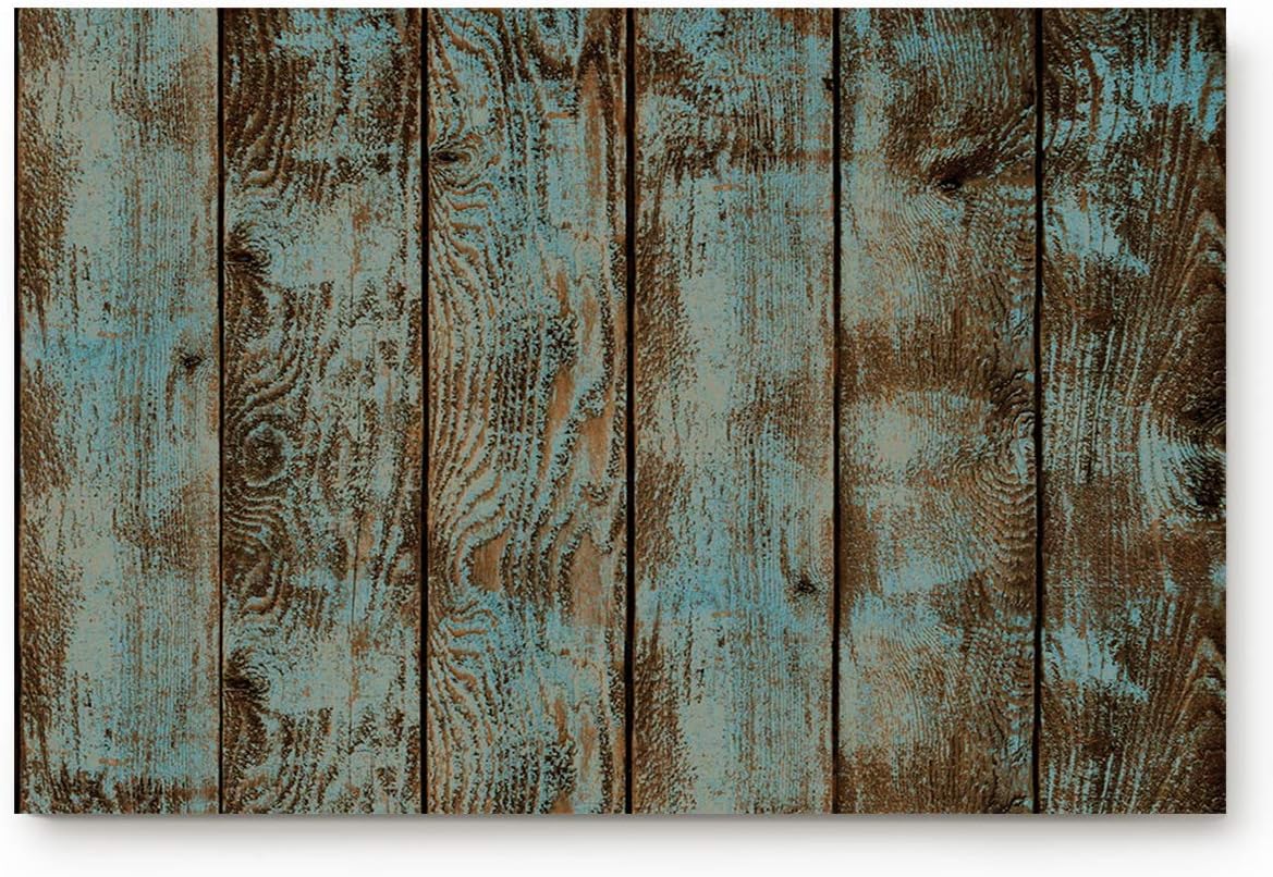SODIKA Doormat Indoor Bathroom Thin Non Slip Entrance Rug for Front Door Kitchen Floor Bath Tub Bedroom,Rustic Old Barn Wood Pattern 18 by 30-Inch