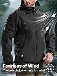FREE SOLDIER Men's Outdoor Waterproof Soft Shell