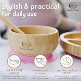 Bubba Bear Baby Bamboo Weaning Set Plates Bowls Spoons with Suction Base view 4