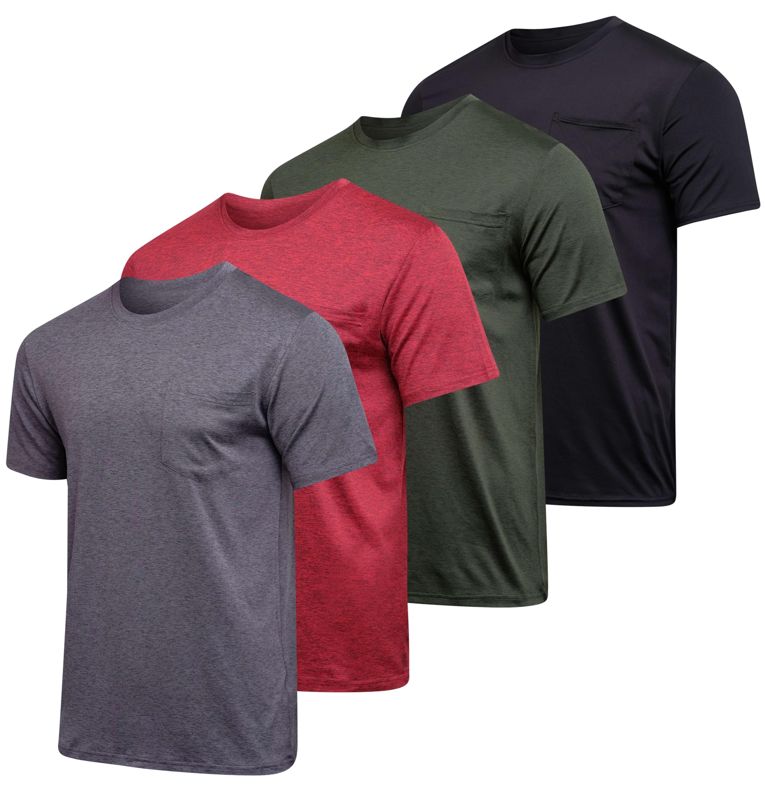 Photo 1 of * only comes with the red one *
Real Essentials Pack: Men's Dry-Fit Short Sleeve Pocket Crew Performance Athletic T-Shirt (Available in Big & Tall  XXL
