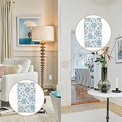 Blue Glitter Snowflake Blank Wall Plates Cover for