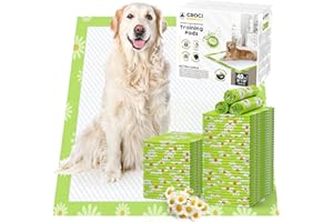CROCI Dog Pads Daisy Scented 30x36in Extra Large, Odor Eliminating Dog Pee Pads Super Absorption Up to 10 Cups Urine, Leak-Poof & Quick Dry Disposable (40 Counts)