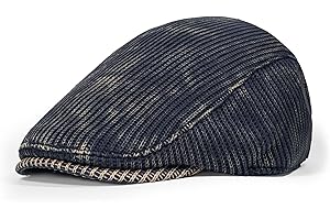 Clakllie Adjustable Knit Flat Cap Vintage Newsboy Gatsby Hat Warm Ivy Cabbie Caps Daily Casual Golf Hunting Hats for Men