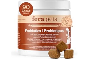 Fera Pets Probiotics for Dogs with Prebiotics and Postbiotics - Full Spectrum Gut Health Support - Promotes a Balanced Gut Mi