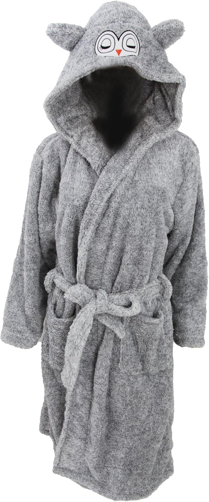 bademantel damen grau weiß