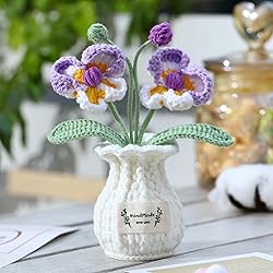 YOOJEE Crochet Flower Pot Phalaenopsis Healing